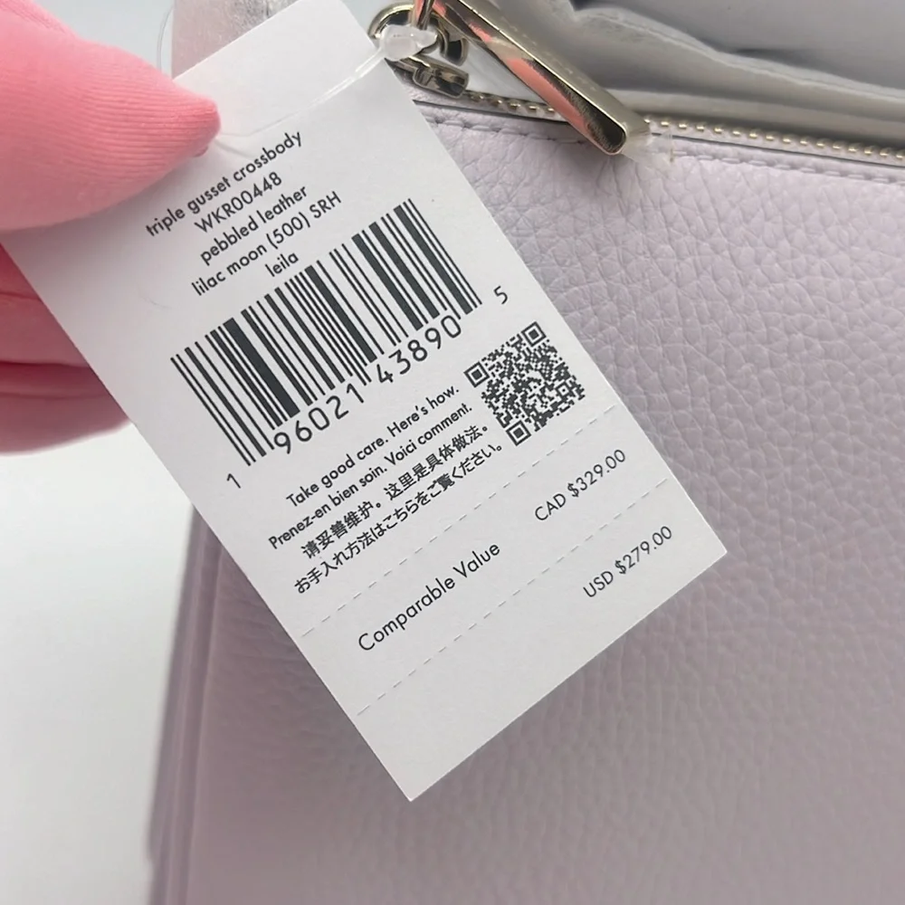 Kate Spade Leila Triple Gusset Crossbody Lilac Moon